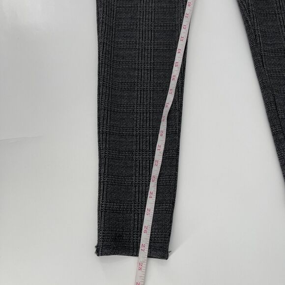 Ann Taylor Womens Pants Size 10 Gray Glen Check Plaid Side Zip Leggings - Picture 9 of 9